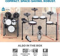 Nitro Max Electric Drum Kit Mesh Pads, Bluetooth, USB MIDI, 440+ Sounds, NEW