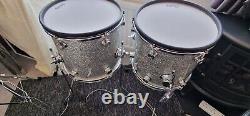 One Drum-Tec Electronic Floor Tom Silver Sparkle 13x 12