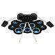 Portable Electronic Hand Roll Drum Pad Set Roll-up Sensitive With Headphone