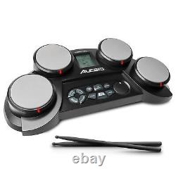 Portable Tabletop Electric Drum Kit with 4 Pads, 70 Electronic and Acoustic Drum