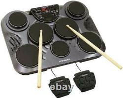 Pyle Pro PTED01 Electronic Drum Set Portable Tabletop 7 Pad Digital Drum Kit