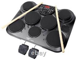 Pyle Pro PTED01 Electronic Drum Set Portable Tabletop 7 Pad Digital Drum Kit