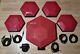 Rare Red Vintage Simmons Sds9 80s Electric Drum Kit With Pedal + Leads Vgc