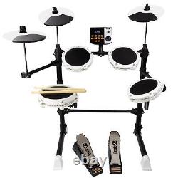 RockJam Electronic Drum Kit With Mesh Heads and 30 Drum Kit Voices RJDDK01