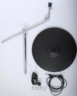 Roland CY-15R Electronic 3 Zone Ride Cymbal Trigger Pad + Boom Arm Clamp & Leads
