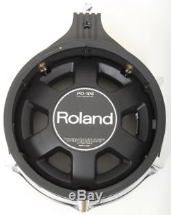 Roland PD-105BK 10 Dual Zone/Trigger Mesh Electronic Drum Pad Electric Kit 1