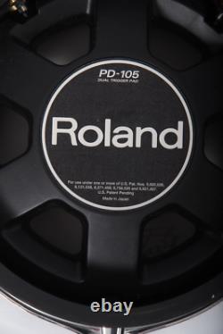 Roland PD-105 WHITE 10 Dual Zone/Trigger Mesh Electronic Drum Pad Electric Kit