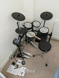Roland TD-11KV Electronic Drum Kit with amp, stool, and Tama double kick pedal