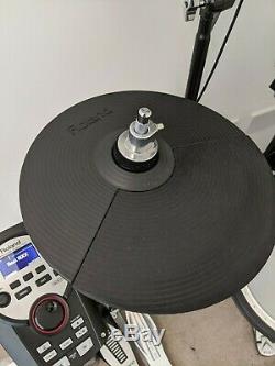 Roland TD-11KV Electronic Drum Kit with amp, stool, and Tama double kick pedal