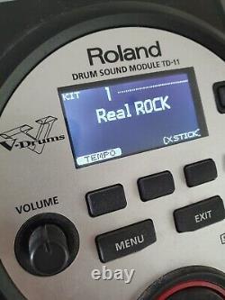 Roland TD-11 drum brain sound module for v-drums + mains PSU, clamp, manual, CD