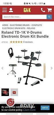 Roland TD-1K V-Drums Electronic Drum Kit Bundle