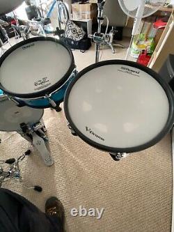 Roland Td30kv Drum Kit Custom Blue Wrap