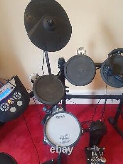 Roland Td-6v Electronic V-drum Kit Percussion Sound Module Incl Amp & Stool