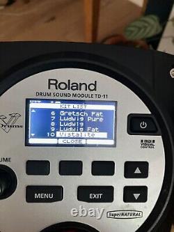 Roland electronic drum kit td11 with upgrades on hardware and drum kit samples