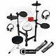Silent Practice Drum Set 5 Pad Electric Digital Kit With Stool And Headphones