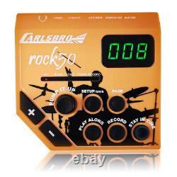 Starter Drum Kit, Stool and Headphones Electronic Digital Set Carlsbro Rock 50