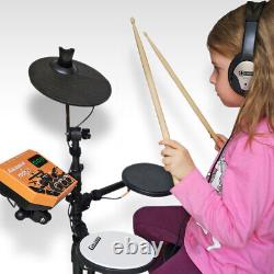 Starter Drum Kit, Stool and Headphones Electronic Digital Set Carlsbro Rock 50