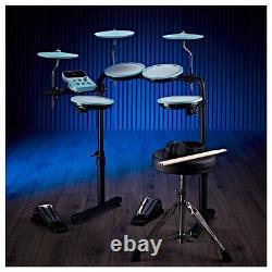 VISIONDRUM Compact Mesh Electronic Drum Kit Amp Pack Blue