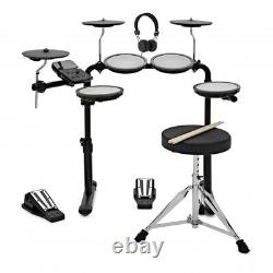 VISIONDRUM Compact Mesh Electronic Drum Kit With Stool and Headphones