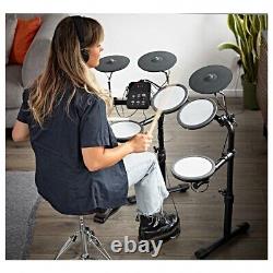 VISIONDRUM Compact Mesh Electronic Drum Kit With Stool and Headphones