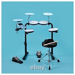 VISIONDRUM Electronic Drum Kit with Stool and Headphones Blue