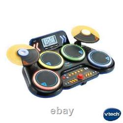 VTech Kidi DJ Drums Light-Up Electronic Drum Kit for Kids Includes 25+ songs