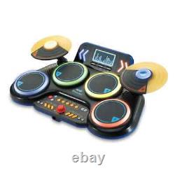 VTech Kidi DJ Drums Light-Up Electronic Drum Kit for Kids Includes 25+ songs