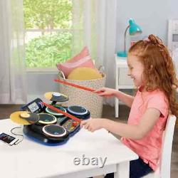 VTech Kidi DJ Drums Light-Up Electronic Drum Kit for Kids Includes 25+ songs
