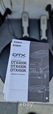 Yamaha DTX400K Electronic Digital Drum Kit + Amp + Headphones + Sticks