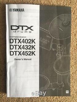 Yamaha DTX452 Electronic Drum Kit & Tourtech Throne, AKG K52 Headphones & Sticks